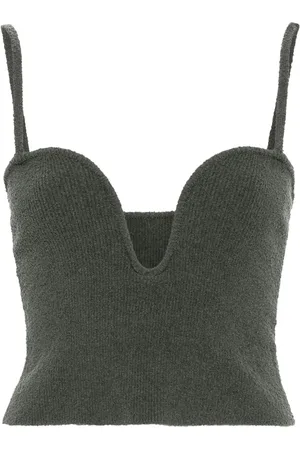 Nanushka Boucl?? cropped tank top