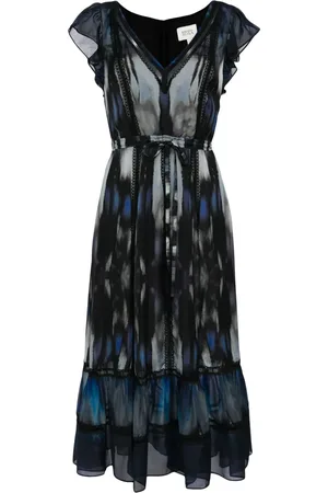 Marchesa Notte Printed ruffle