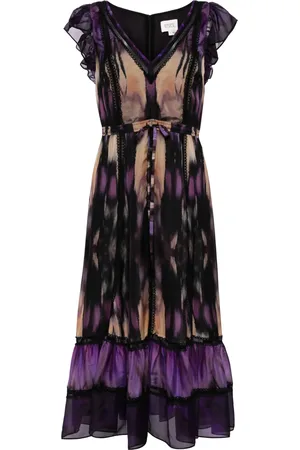 Marchesa Notte Printed ruffle