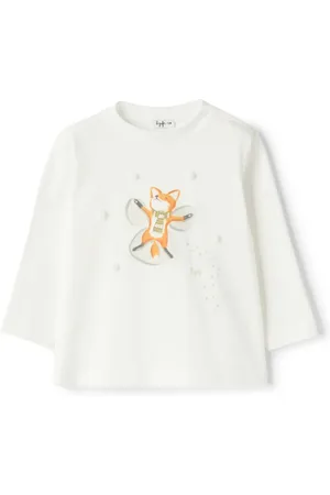 Il gufo Printed cotton T
