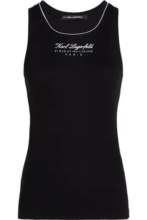 Karl Lagerfeld Hotel Karl ribbed tank top