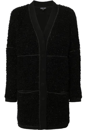 Giorgio Armani Long boucl?? cardi