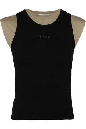 Msgm Embroidered layered tank top