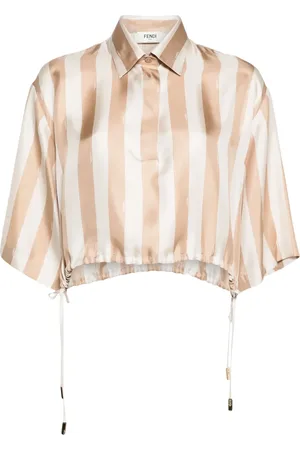 Fendi Pequin striped cropped shirt