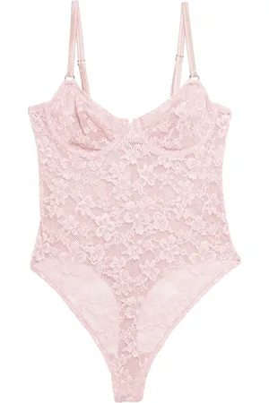 FLEUR DU MAL Le Stretch lace wireless bodysuit