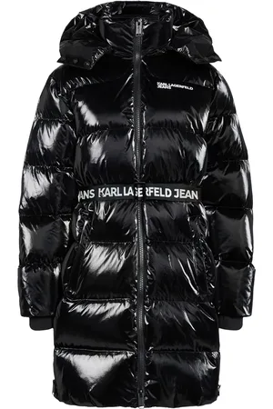 Karl Lagerfeld Long belted puffer coat