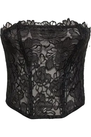 FLEUR DU MAL Whitney embroidered corset top