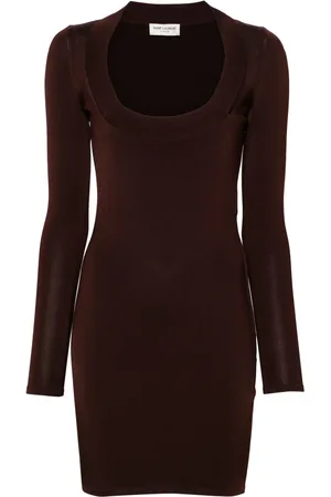 Saint Laurent D??collet?? mini dress