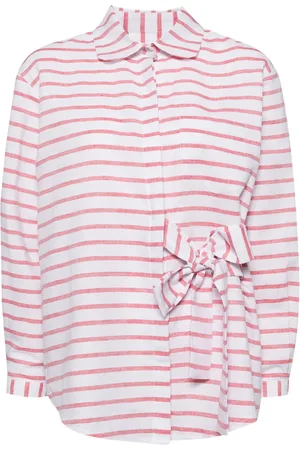 Bambah Striped tie belt shirt