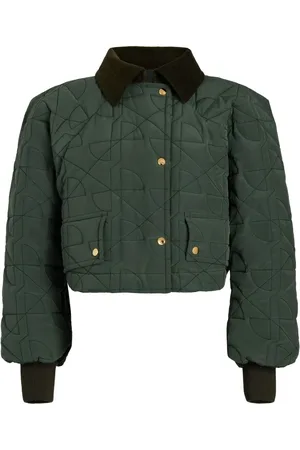 Patou Cropped quilted bomber jacket