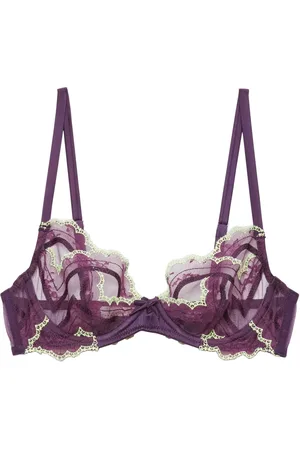 FLEUR DU MAL Hendrix embroidered demi bra