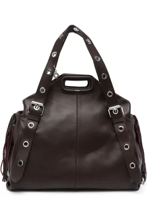 Maje Miss M XL leather shoulder bag