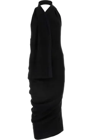 Fendi Halterneck asymmetric midi dress