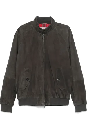 Baracuta G9 Harrington panelled suede jacket