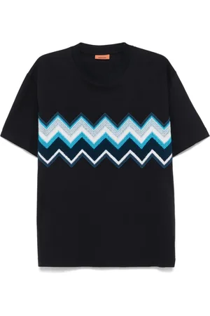 Missoni Zig zag embroidered cotton T