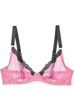 FLEUR DU MAL Sheer tulle demi bra
