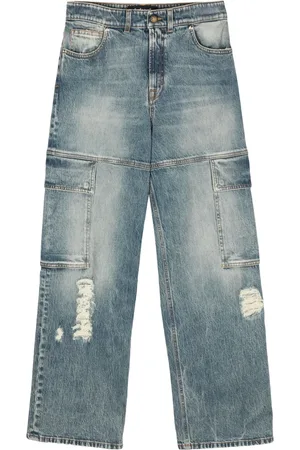 Roberto Cavalli Distressed straight