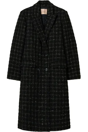 Twin-Set Check pattern boucl?? coat