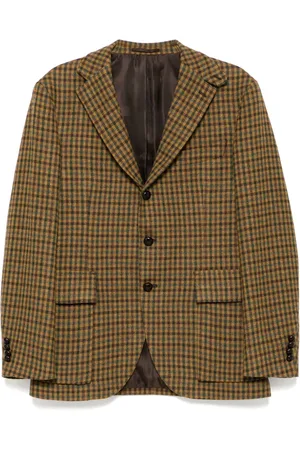 MAN ON THE BOON. Gingham checked single