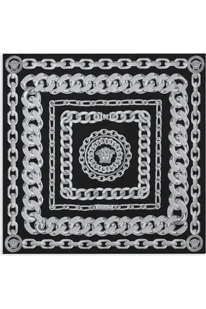 VERSACE Large Medusa Chain silk foulard