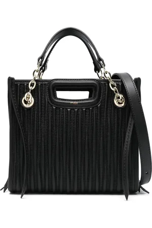 Maje Mini quilted leather tote bag