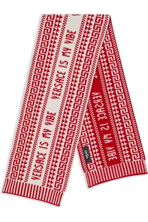 VERSACE Fair Isle jacquard scarf