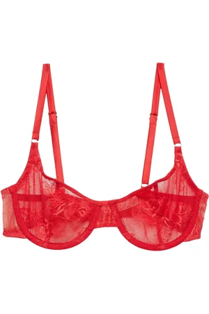 FLEUR DU MAL Bouquet lace scooped balconette bra