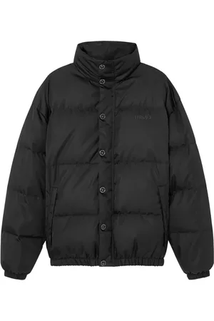 VERSACE Iconic Crest embroidered puffer jacket