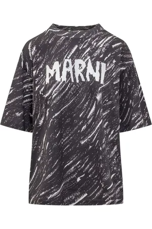 Marni Scribble logo jersey T