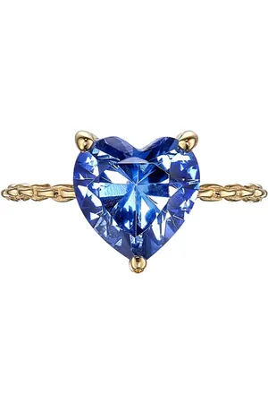 Anabela Chan 9kt yellow mini Heart sapphire ring