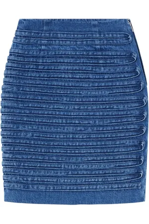 VERSACE Denim mini skirt