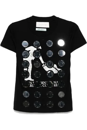 Conner Ives The Reconstituted Mirror Disc embroidery T