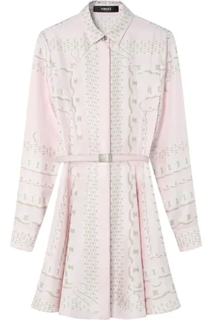 VERSACE Treasure silk midi shirt dress