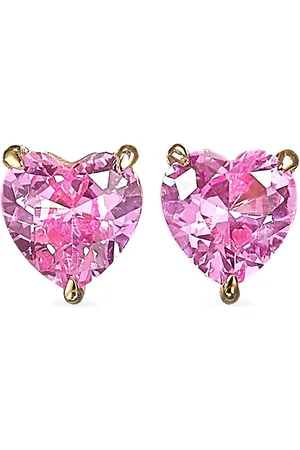 Anabela Chan 9kt yellow mini Heart sapphire stud earrings