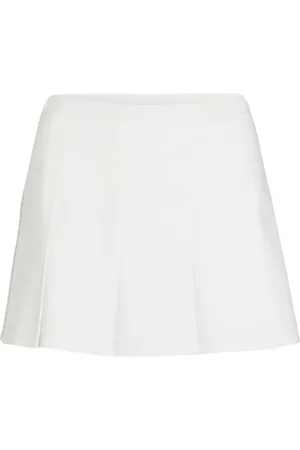 Patou Pleated gabardine mini skirt