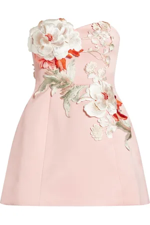 LEO LIN Rosario appliqu?? mini dress