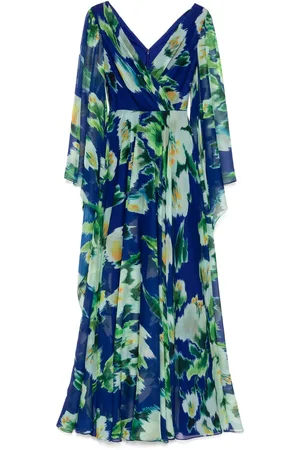 Amsale Printed chiffon kimono
