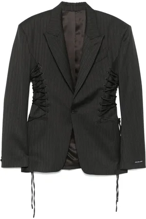 MUGLER Pinstriped lace