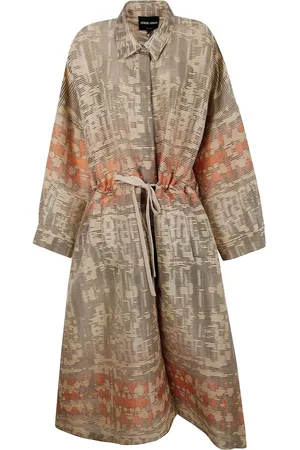 Giorgio Armani Jacquard cannet?? long overcoat