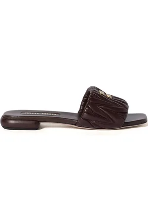 Miu Miu Matelass?? leather slides