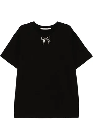 KIMHEKIM Pearl embellished bow T