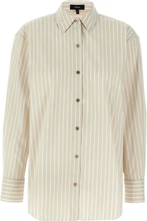 THEORY Striped button