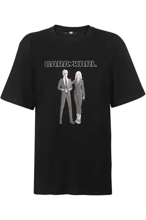 Karl Lagerfeld X Cara Delevingne printed T