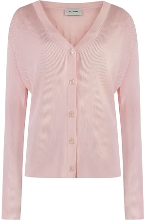 ST. JOHN Ribbed button