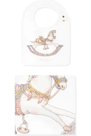 Atelier Choux Toy horse organic cotton bib and blanket set