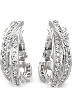 Cartier White gold Trinity diamonds earrings