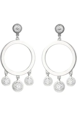 Cartier 2010s 18kt white gold L??ger diamond earrings