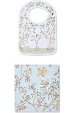 Atelier Choux Carr?? & Satin In Bloom bib set (set of two)