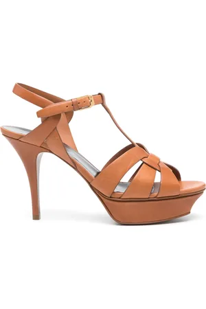 Saint Laurent Tribute 105mm leather platform sandals