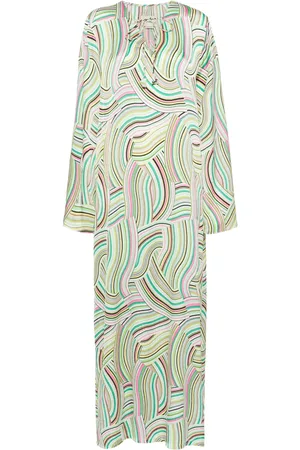 Bambah Geometric striped kaftan
